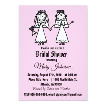 Funny Gay Bride Wedding Shower Invitation Postcard Front View