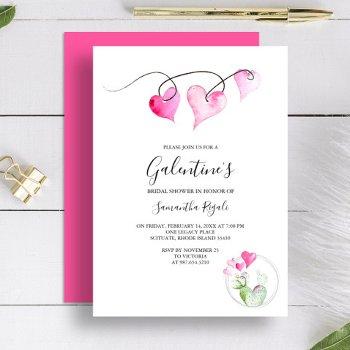 galentines themed bridal shower invitation