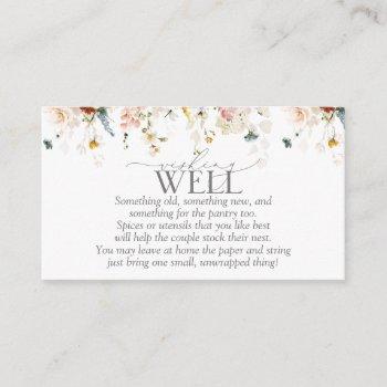 garden flower wishing well enclosure card