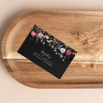 garden multicolor wildflower wedding gift registry enclosure card