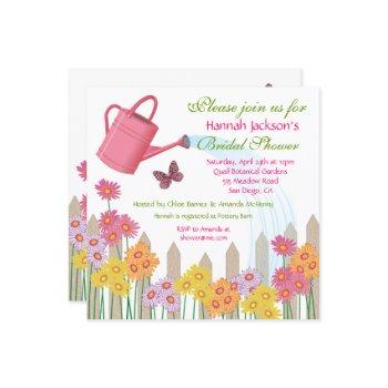 garden party bridal shower invitation