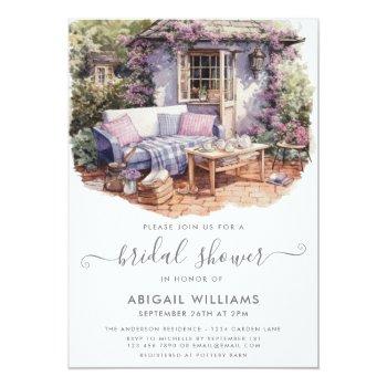 Garden Party Picnic Lavender Floral Front View