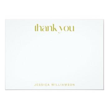 Geometric Stripe Green Pastel Custom Bridal Shower Thank You Card Front View