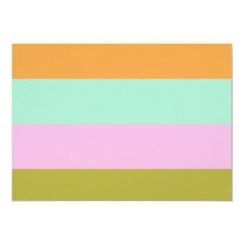 Geometric Stripe Green Pastel Custom Bridal Shower Thank You Card Front View