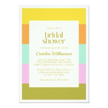 Geometric Stripes Bright Pastels Front View