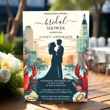get beach ocean summer new orleans bridal shower invitation