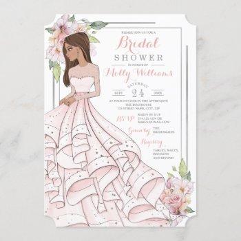 glam girl bride bridal shower invitation