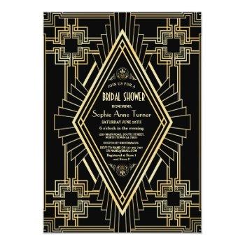 Glam Gold And Black Great Gatsby Front View