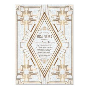 Glam Gold And White Great Gatsby Front View