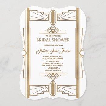 glamorous 1920s great gatsby bridal shower invitation