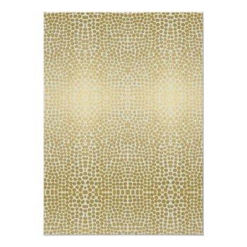 Glamorous Gold Grey Dots Mosaic Wedding Invitation Front View