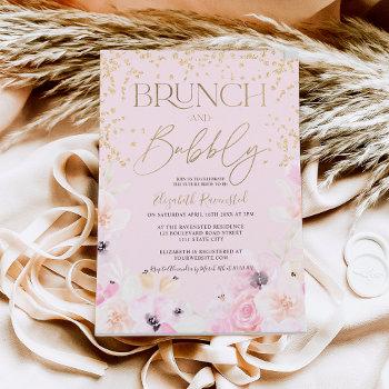 gold floral brunch bubbly bridal shower budget