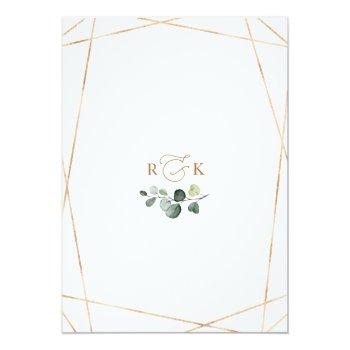 Gold Geometric Eucalyptus Greenery Front View
