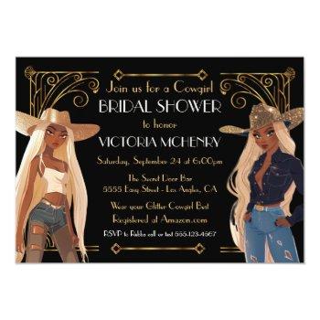 Gold Glitter Western Cowgirl Front View