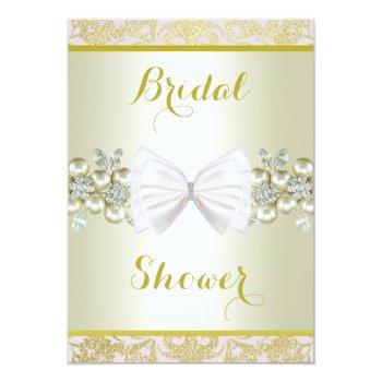 Gold Glitters, Diamond Gems & Bow Front View