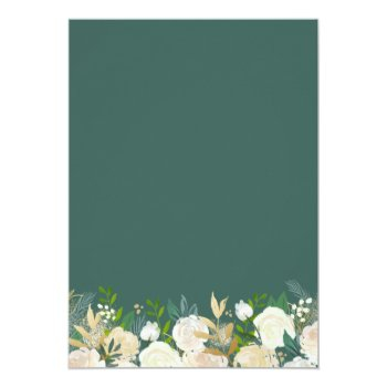 Gold Glitters Greenery Floral Bridal Shower Brunch Invitation Front View