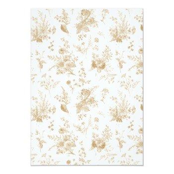 Gold Toile De Jouy French Floral Front View
