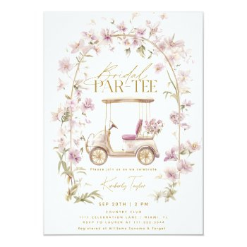 Golf Bridal Shower Bridal Par-tee Invitation Front View