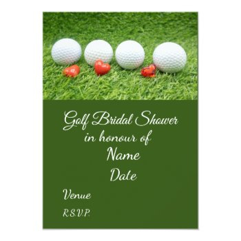 Golf Bridal Shower With Golf Ball Save The Date I Invitation Front View