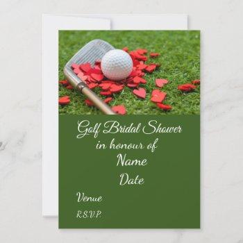 golf bridal shower with golf ball  save the date invitation