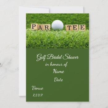 golf bridal shower with golf ball  save the date invitation