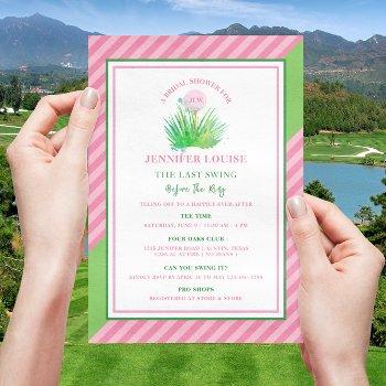 golf-themed bridal shower  invitation