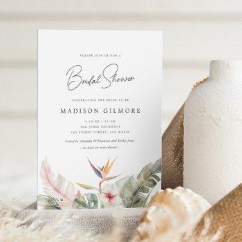 gorgeous tropical botanicals wedding bridal shower invitation