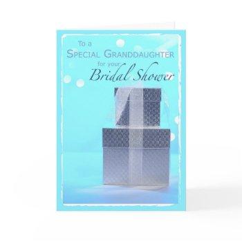 granddaughter, bridal shower gifts, light blue & s thank you card