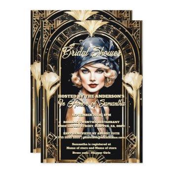 great gatsby 1920's flapper girl blonde chic invitation