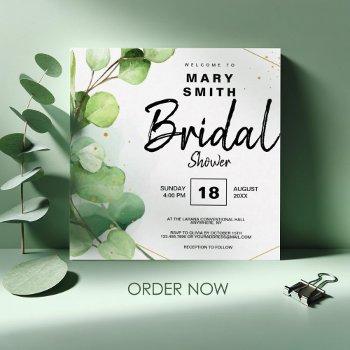 green classic wedding save the date bridal shower