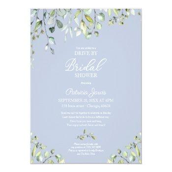 Greenery Drive By Bridal Shower Budget Invitation Front View