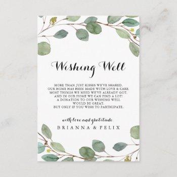 greenery eucalyptus foliage wedding wishing well enclosure card