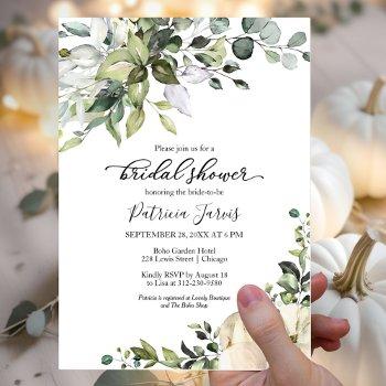 greenery eucalyptus pumpkin fall bridal shower invitation