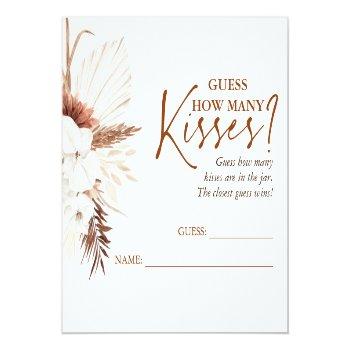 Guess How Many Kisses Game Cards - Terracotta Front View