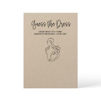 guess the dress bridal shower game invitation