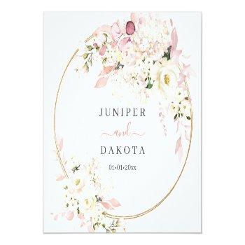 H2 Dusty Rose Hydrangea Cream Roses Wedding Classic Round Sticker Front View