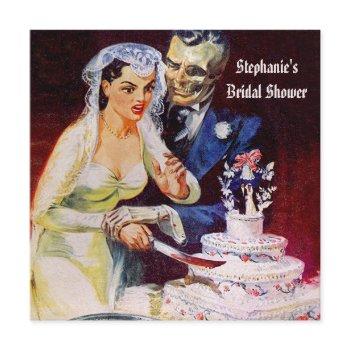 halloween horror bride & doom bridal shower invitation