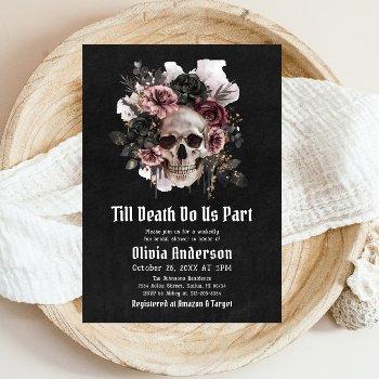 halloween till death do us part bridal shower invitation