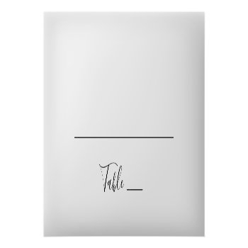 Hand Drawn Heart Wedding Place Card Front View