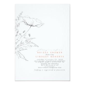 Hand-drawn Wildflowers Elegant Peach Front View