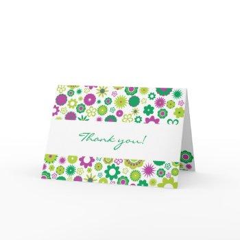 happy flowers thank you card