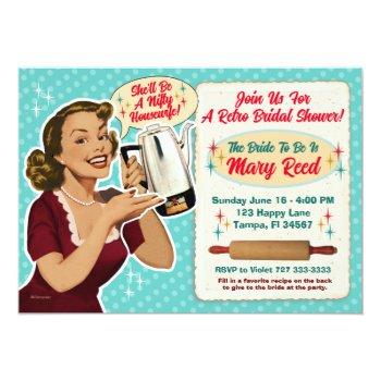 Happy Housewife Bridal Shower Invite + Recipe Card Front View