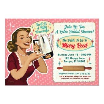Happy Housewife Bridal Shower Invite/recipe Card 2 Front View