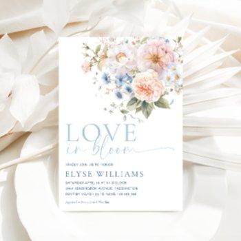 hargrove blue floral love in bloom bridal shower invitation