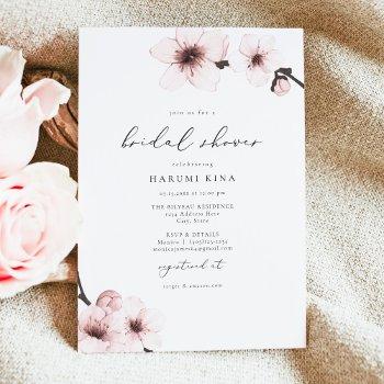 harumi elegant sakura cherry blossom bridal shower invitation