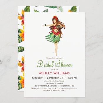 hawaiian luau bridal shower invitation