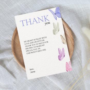 he gives her butterflies  bridal shower thank you card