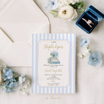 her next chapter begins bridal shower invitation