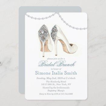 high heel shoe couture bridal brunch invitation