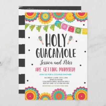 holy guacamole fiesta cactus couples shower invitation